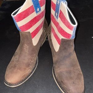 Women’s sante fe boot co. American flag boots